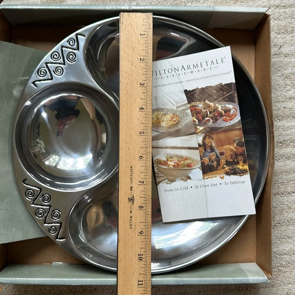 NWB Wilton Armetale Serveware Reggae Small Chip & Dip Set #820194
